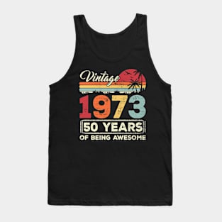 50 Year Old Birthday Vintage 1973 50th Birthday Tank Top